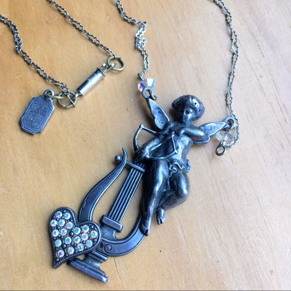 Vintage Pididdly Links Cupid Art Nouveau necklace - Picture 8 of 13